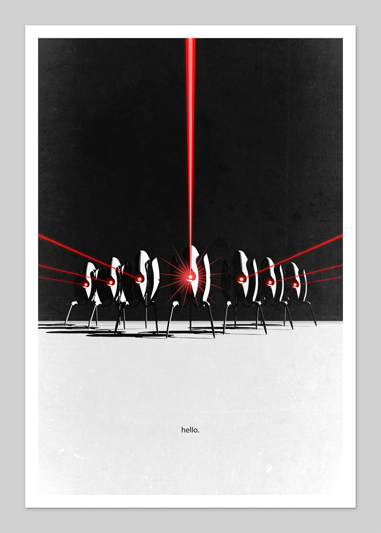 dirtygreatpixels:   Portal 2 inspired 13x19 inch Graphic Print. Available to buy