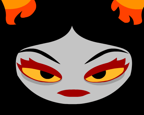 pineapplestuck:bardofpizza:Got bored and traced Aradia in Flash then made her look displeased with t