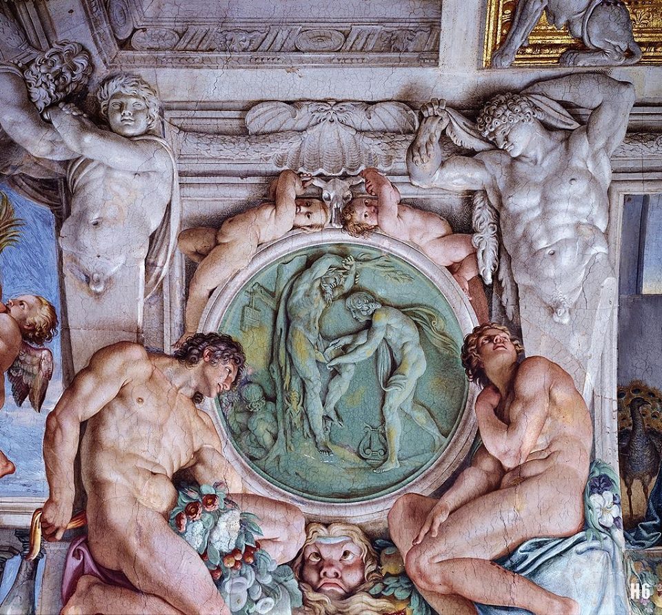 bobbygio: bloghqualls :  Annibale Carracci, “Apollo scuoia Marsia”, Affresco,