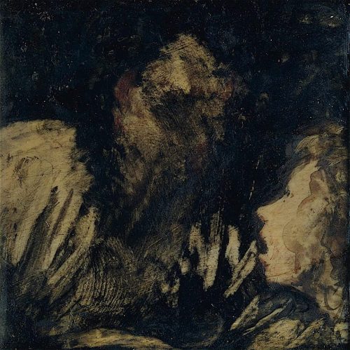 scribe4haxan:Boy Staring at an Apparition (1824-25) - Francisco Goya