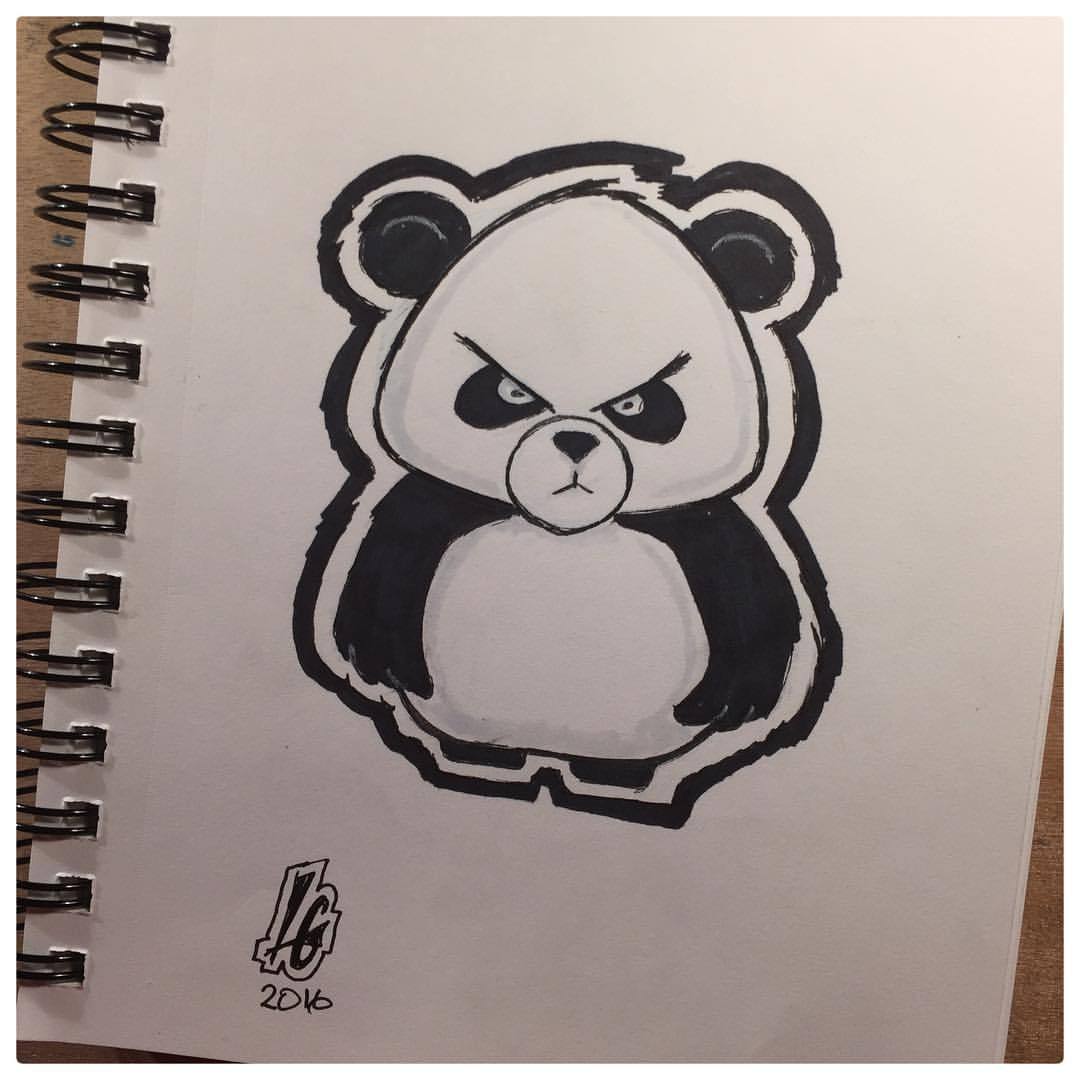 Thalo Halo on Tumblr: Inktober day 2. I going to be trying some different  styles out during Inktober this year. Here is angry panda. ...