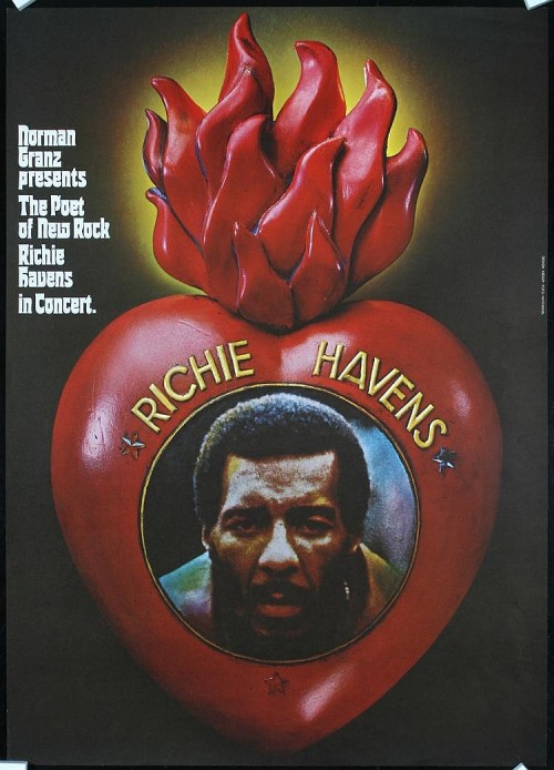 Günther Kieser, Artwork for tour poster for Richie Havens,1972. Germany.