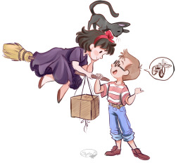 sharkie-19:   Kiki’s Delivery Service sketches.   