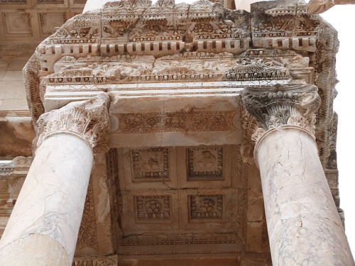 manticoreimaginary:The Library of Celsus Built in honor of the Roman Senator Tiberius Julius Celsus 