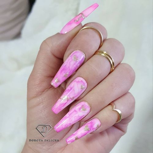 Pink marble with ink#dorotapalicka #nailart #nails #nailtrends #showscratch #paznokcie #nailpro #nai