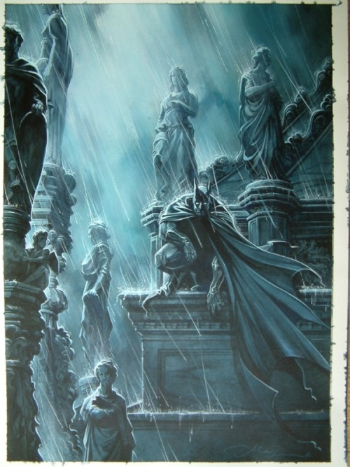 Batman à Venise ar Anthony Jean - Oeuvre originale Batman in Venezia by Anthony Jean - Origin