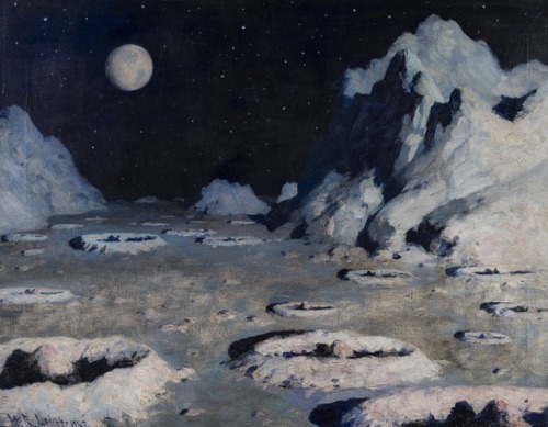 WILLIAM ROBINSON LEIGHLandscape On The MoonOil on Canvas