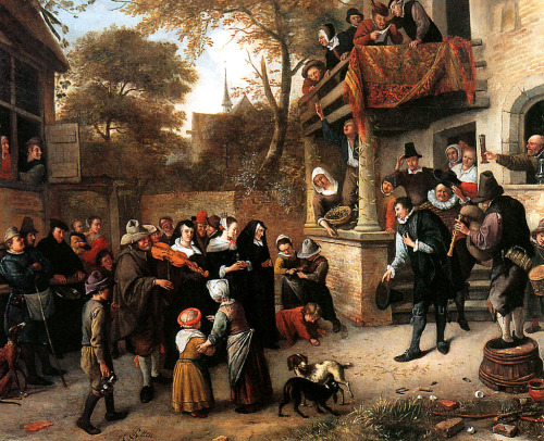 artist-jan-steen: A village wedding, Jan Steen