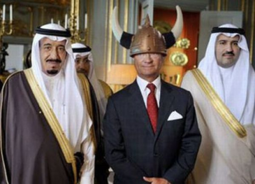 the-absolute-best-posts:mother-rucker:King Carl XVI Gustaf of Sweden Wearing Silly Hats 