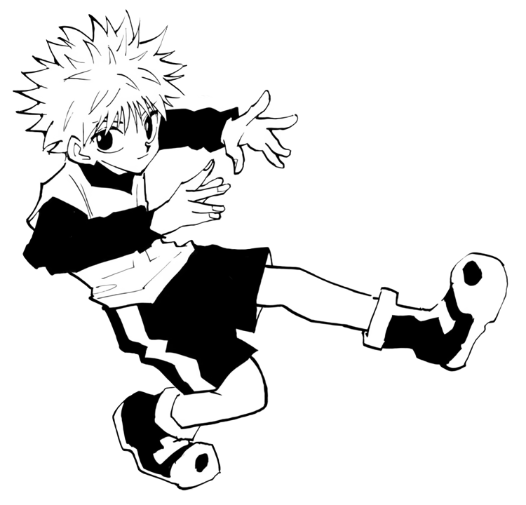 My new hobby is making killua transparent heres a silly little guy
