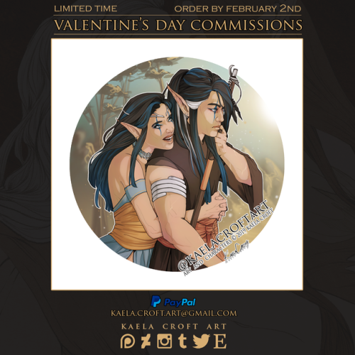 kaelacroftart: Special Commissions - Valentine’s Day [10 Slots]Please fill out this from: Name