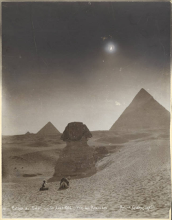 Nemfrog: Solar Eclipse, With A View Of The Pyramids And Great Sphinx, Giza. August