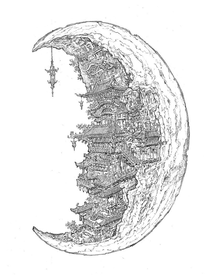 archatlas:  Intricate Fantasy Worlds Lose yourself inside South Korean artist Jung