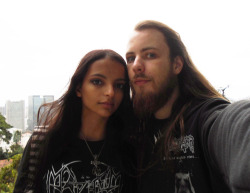 nicotineqveen:  thedragontower:  Black metal couple.  goals tbh