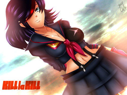 jassycoco:  Finished piece of Ryuko Matoi. For people complaining about her left breast I made it that way because of the breastplate thingy on her uniform. Anyway, I liked how it came out.  <3 <3 <3