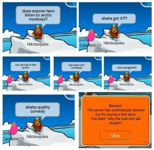 Club Penguin Tumblr Jokes