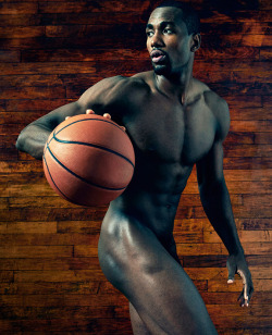 Fashizblackdiary:  Congolese-Spanish Nba Player Serge Ibaka Posing Naked For Espn