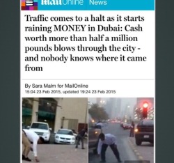 sixtylane:  It’s raining money in dubai!  فيديو لكويتي رايح للبنك يسوي إيداع 10 آلاف دينار كويتي، وطاحت منه الفلوس، ومن قوة الهواء والعج شوفوا المنظر :(10 آلاف