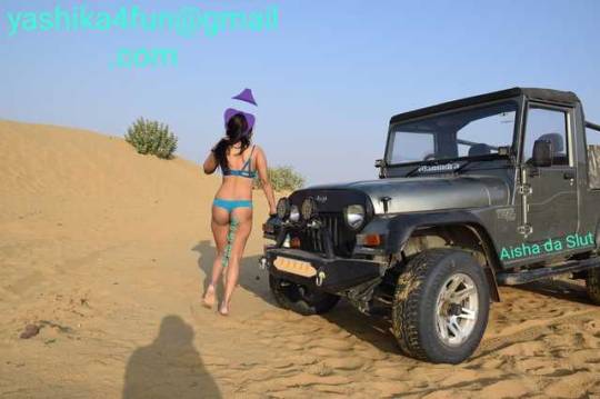 aishaslutty:  Masti in Thar Safari….Even Thar Driver All Enjoyed Her Nudeness and Bold Attaire