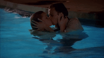 Hot Lesbians Making Out In Pool