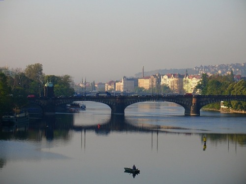 TheMost Legií (Legion Bridge) on the Vltava River in Prague, named after the Czechoslovak Legion.  I