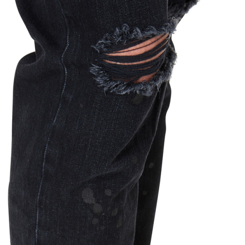 OS-1 Slim Fit Distressed Jeans in Premium Japanese Denim. Made in California with hand distressing a