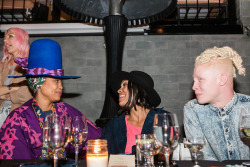 celebritiesofcolor:  Erykah Badu, Rosario Dawson and Shaun Ross at the launch of Studio One Eighty Nine