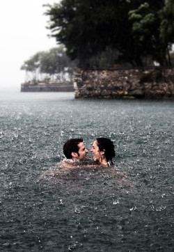Heretoenjoy:  Skinny-Dipping During A Warm Summer Rain. We’ll Have To Take A Road