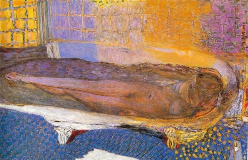 Pierre Bonnard, Nude in the Bath, 1937, oil on canvas. Bonnard was one of the founding members of Le