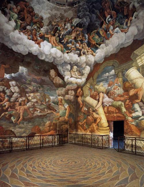 renaissance-art:Giulio Romano c. 1532-1535 Room of the Giants 