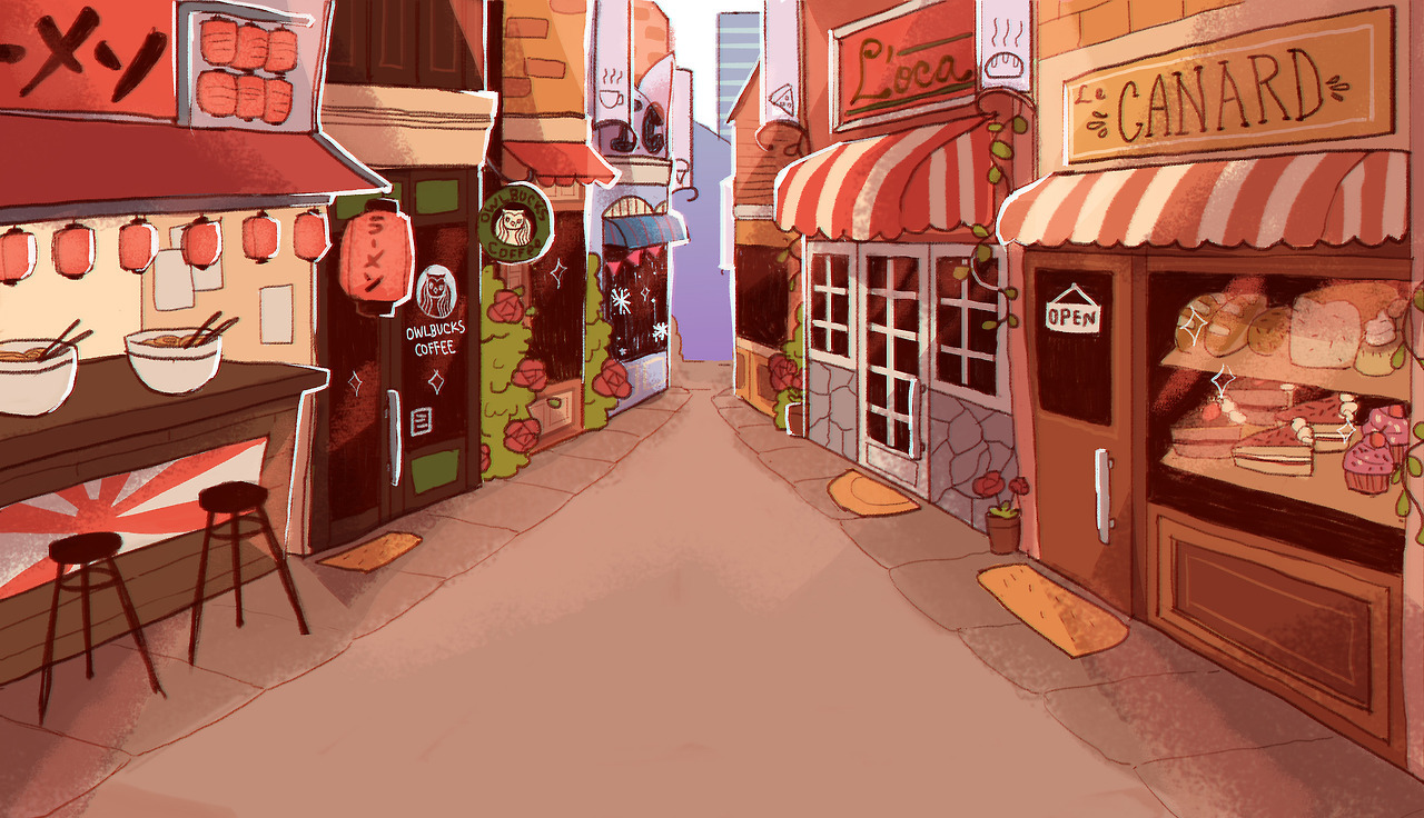 crowske:  school stuff ft. cute birds! (i know the names for the restaurants are