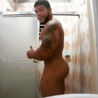 keepemgrowin:  Are you ready to join this thick stud in the shower?