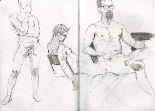 Life drawing with a Gordon Freeman look-alike