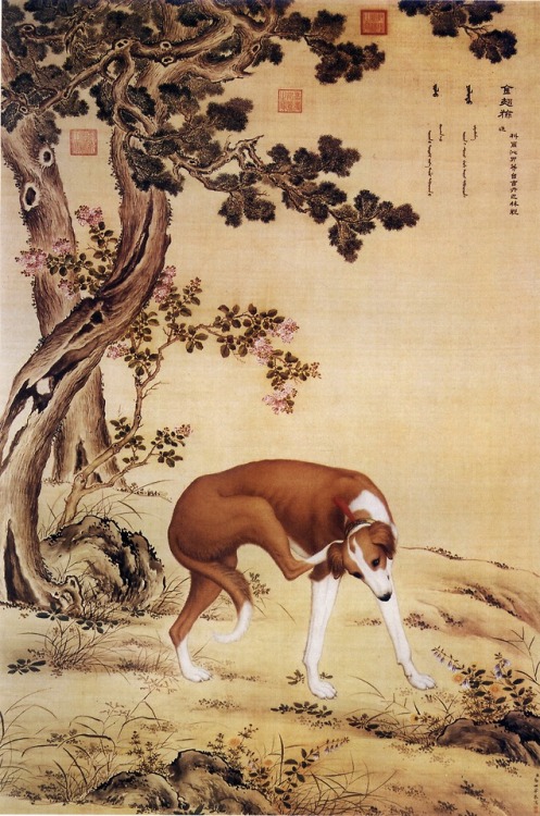 livesunique:新年快乐 ,  Xīn Nián Kuài Lè ,  Happy New Year ! “Ten Prized Dogs” series of silk scroll pai