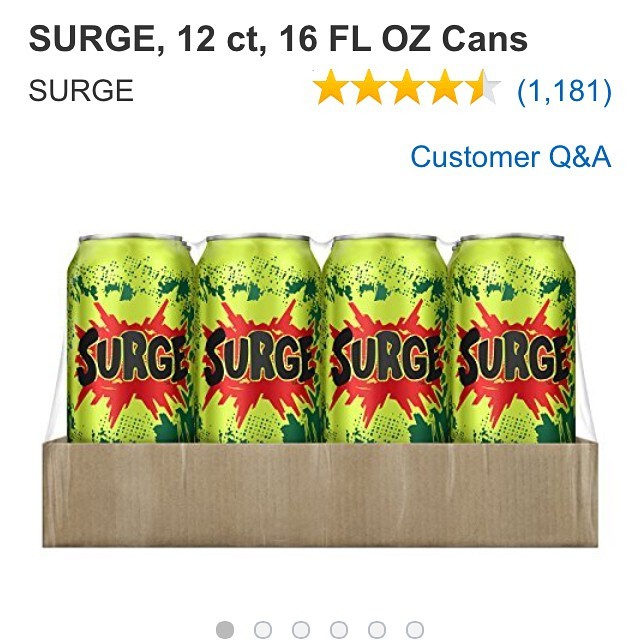 How many of you remember surge? Just try and guess how much a 12-pack is on Amazon without cheating. Leave your guess in the comments. #surge #amazon #guess #soda #pop #cocacola #2001 #childhood