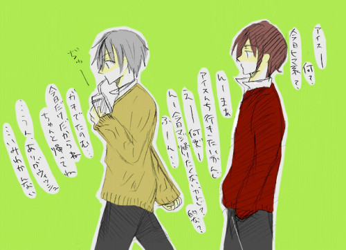fshongice:Here a pic from Pixiv and a drabble I wrote to accompany it!~HongIce/PanFin/HKIce~Both fri