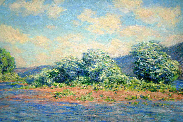 artist-monet:  The Seine at Port-Villez, 1883, Claude Monet