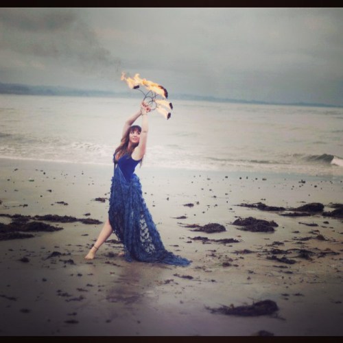 Fire mermaids? Oh, but of course. ;) #fire #mermaid #firefans #capitola #firedancer #beautiful #beac