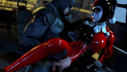 1kmspaint:  Harley Quinn Gets a Leg Up on