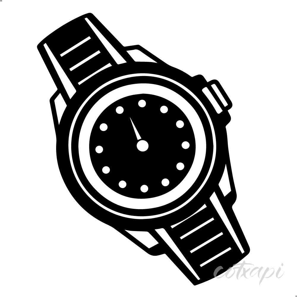 Watches icon in vector Quartz watches Chronograph watches Wrist watches outline in vector