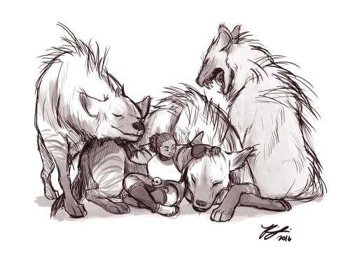 totalkexcessively as a beast lord surrounded by her faithful wargs.