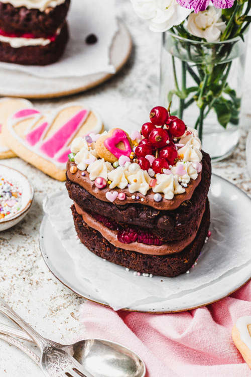 sweetoothgirl:Double Chocolate Brownie for Two