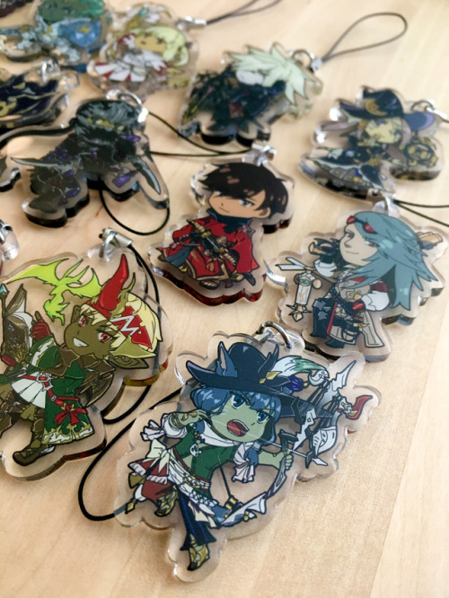 FFXIV Charms now in stock for regular orders!goo.gl/xpWGkGThese are 2inch clear double sided acrylic