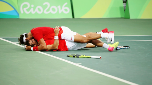 furiarojas:Marc López and Rafael Nadal | 2016 Olympic Semifinals↳ def. Daniel Nestor/Vasek Pospisil 