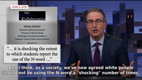 And I think, as a society, we’ve now agreed white people should not be using the N-word a “shocking”