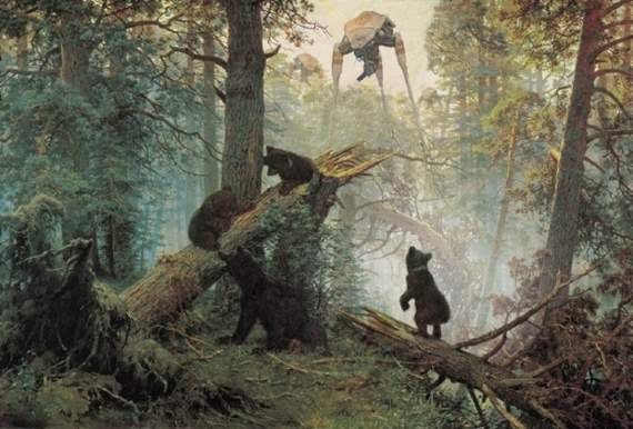 hiddenstash:  classical Russian paintings modified to look like half life art The