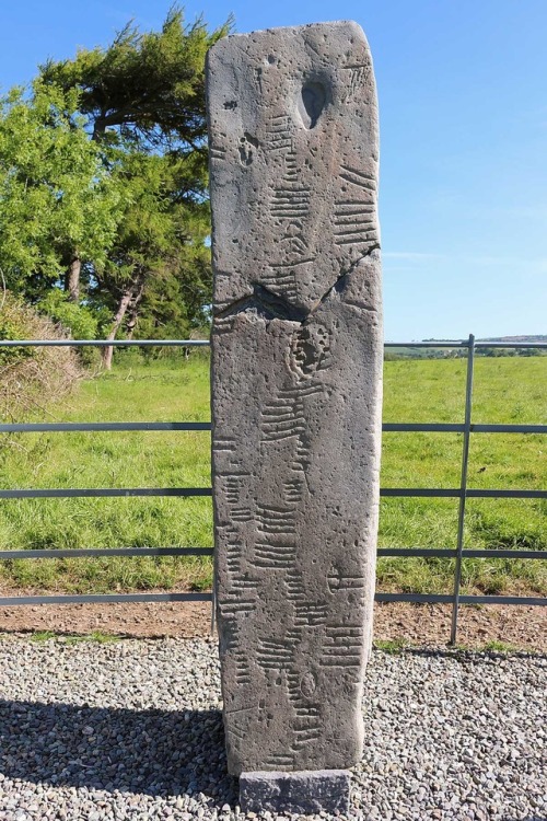 ball-eis-korakas:One of the Dunloe Ogham Stones in County Kerry, Ireland.Ogham is an ancient Celtica