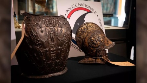  Stolen Italian Renaissance armor returned to the Louvre after 40 yearsThe helmet and breastplate ar
