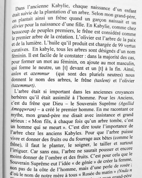  L'anthropogonie dans la mythologie kabyle rapportée par les Anciens. D’après ce mythe de création, 