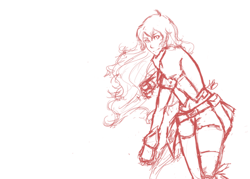 Managed to get a sketch in before the RWBY season finale, despite a&hellip;current inaccuracy.Cool t